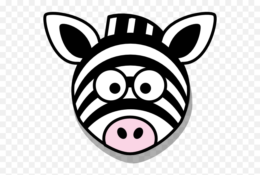 Zebra Head No Body Clip Art At Clker - Cute Zebra Head Clipart Emoji,Zebra Clipart