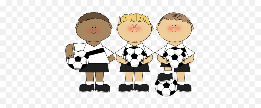 Clipart Kids Playing Soccer - Soccer Players Clipart Emoji,Soccer Clipart