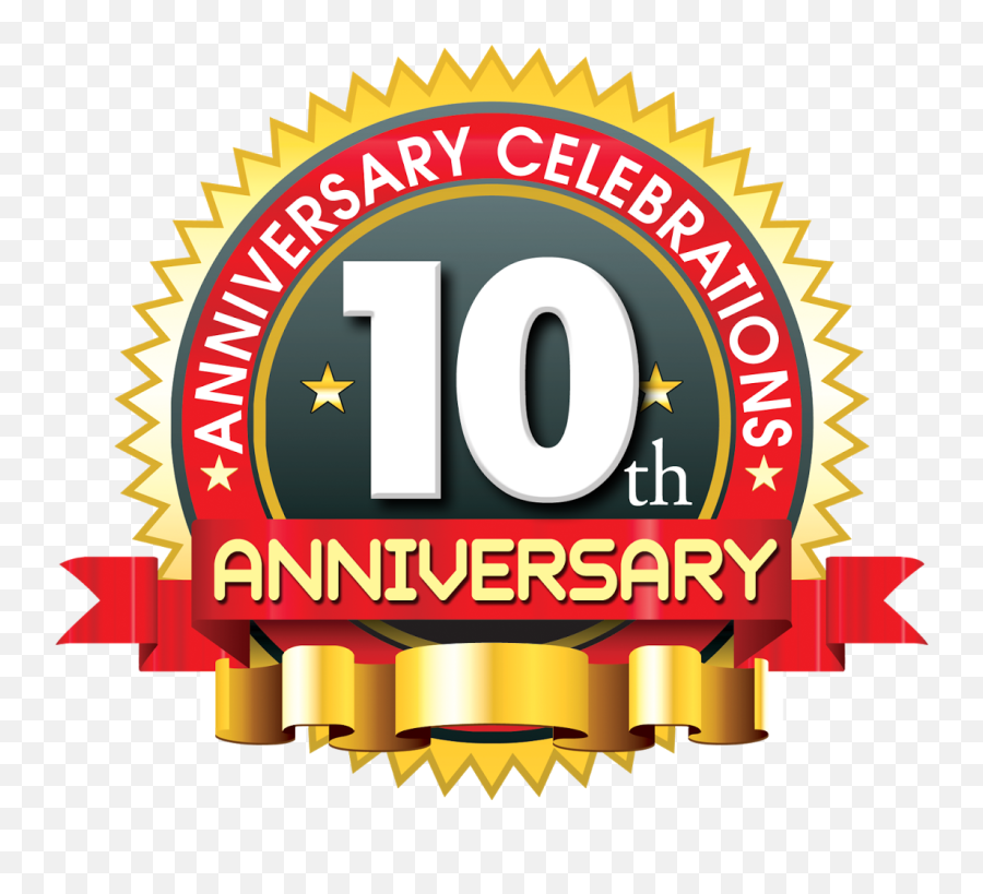 Download Hd 10th Anniversary Logo 10 - 10th Anniversary Images Hd Emoji,10th Anniversary Logo