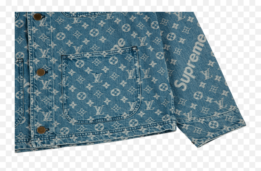 Download Louis Vuitton Washed Denim - Long Sleeve Emoji,Supreme Louis Vuitton Logo