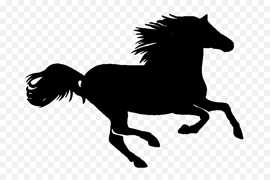 Running Horse Sil - Horse Silhouette Drawing Png Emoji,Running Horse Clipart
