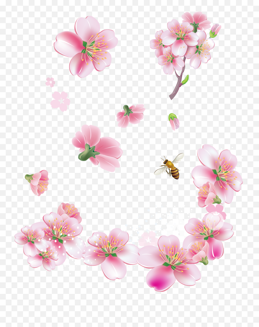 Pink Flowers Transparent Image Png Arts - Pink Flower Spring Png Emoji,Flowers Transparent