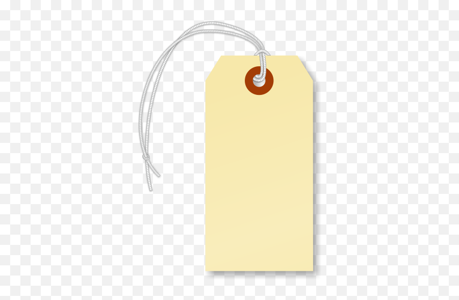 Download Blank Manila Cardstock Tag With Elastic - 250 Hanging Tag Transparent Png Emoji,Tags Png