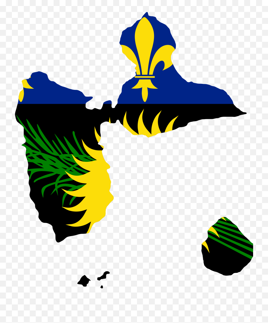 Open - Guadeloupe Flag Map Clipart Full Size Clipart Emoji,Us Maps Clipart