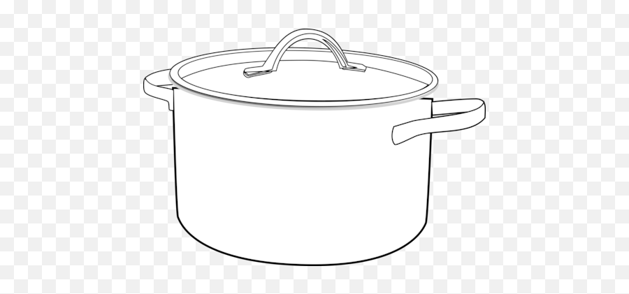 Pot Clipart Outline Emoji,Cooking Pot Clipart