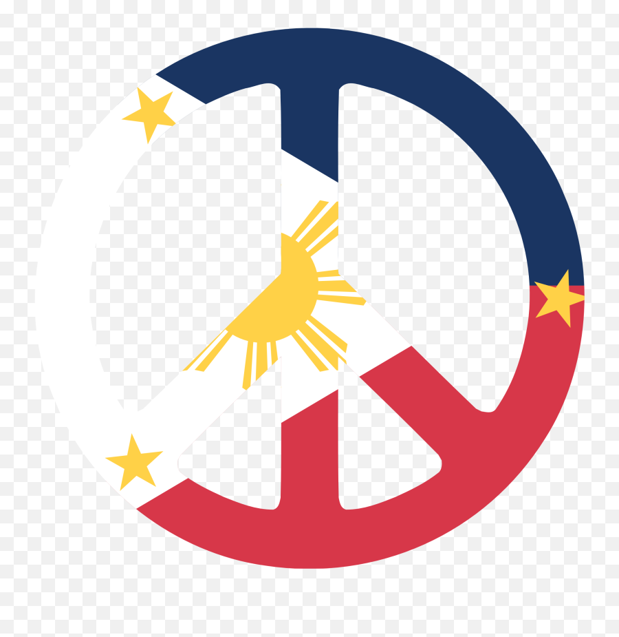 Philippines Peace Symbol Flag 3 Flags Sign Cnd - Philippine Emoji,Filipino Flag Png