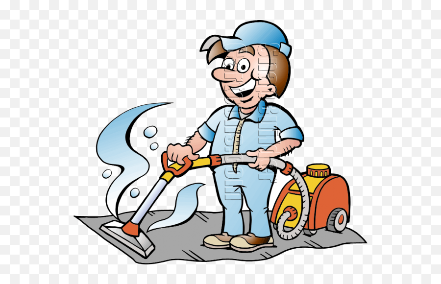 Carpet Cleaner Handyman With Carpet Cleaner Emoji,Custodian Clipart