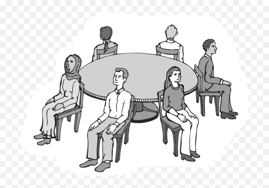A Team Is Not Just A Bunch Of People Sitting Around The Same Emoji,People Sitting At Table Png