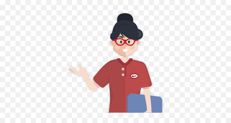 Illustrated Characters For Elearning Projects - Employee Clara Emoji,Main Character Clipart