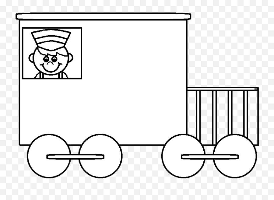 Car Black And White Black And White - Caboose Clip Art Black And White Emoji,Car Clipart Black And White