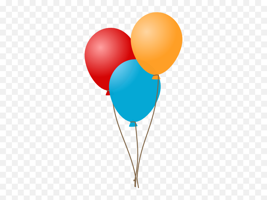Three Balloons Clipart - Cartoon Balloons Png Emoji,Balloons Clipart