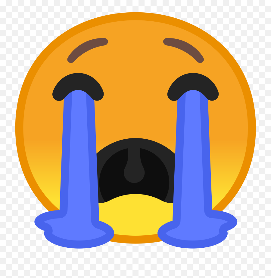 Crying Face Emoji Png - Loudly Crying Emoji Google,Crying Emoji Png