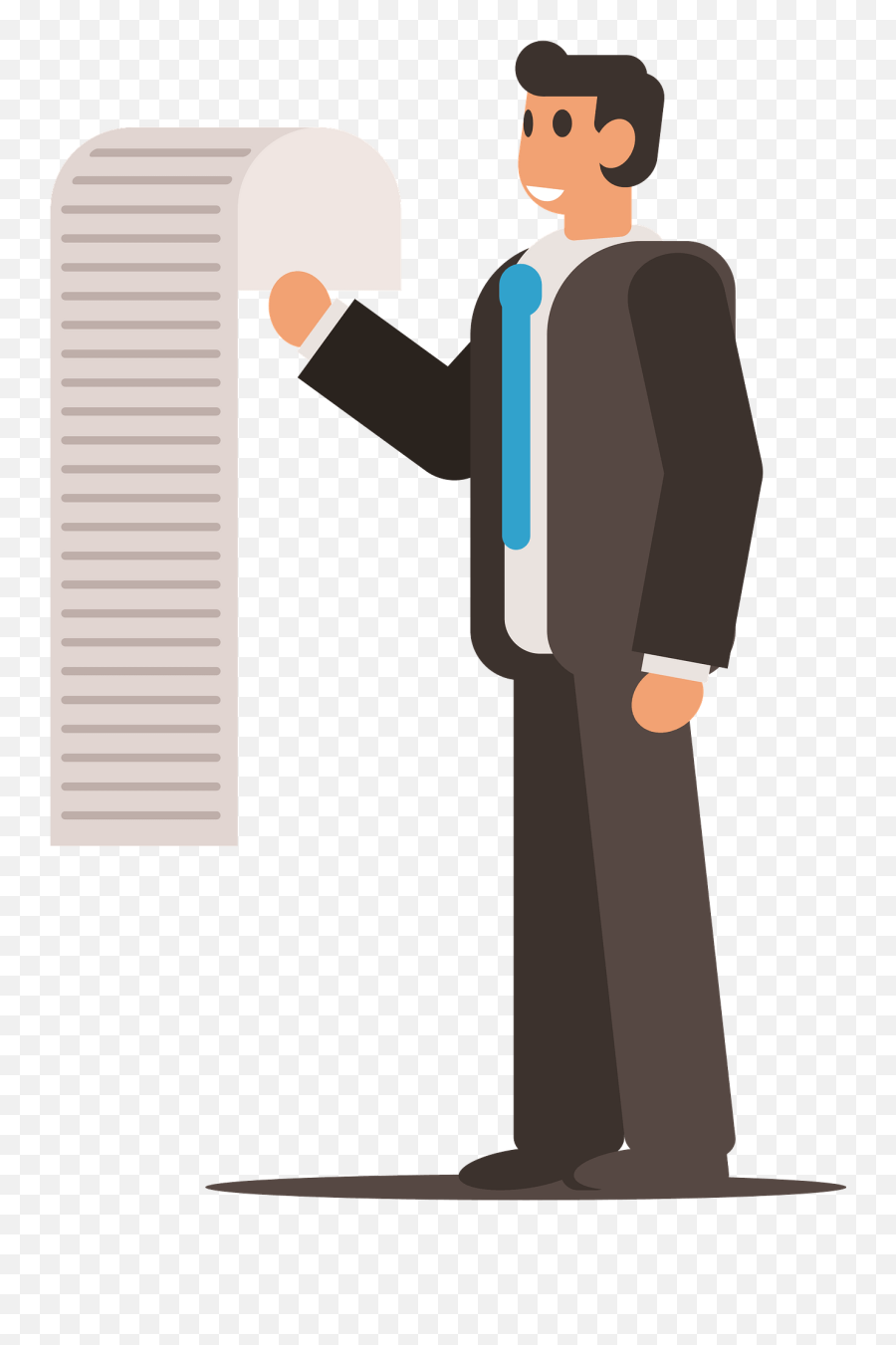 Man With Sheet Of Paper Clipart Free Download Transparent - Standing Emoji,Paper Clipart