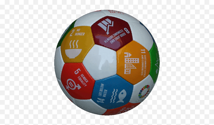 2 Global Goals Sdg Balls - Verdensmål Fodbold Emoji,Soccer Ball Transparent