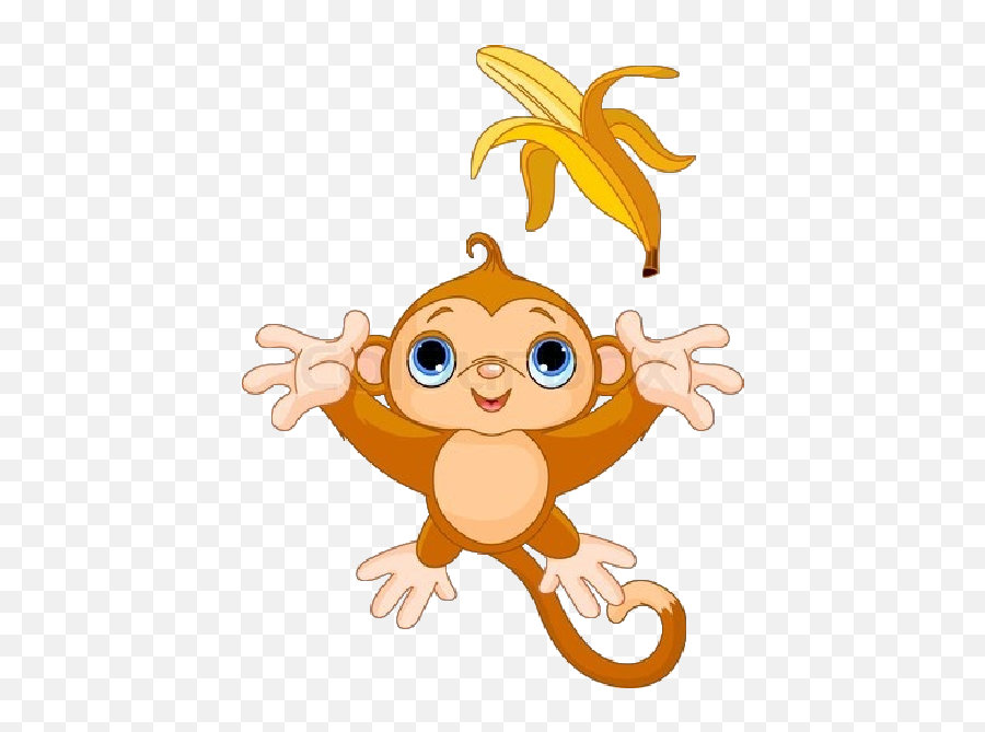 Download Cute Funny Cartoon Baby Monkey Clip Art Images - Cute Monkey Cliparts Transparent Emoji,Monkey Transparent Background
