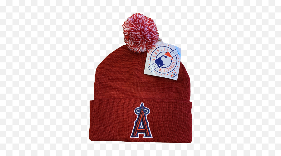Los Angeles Angels Red Knit Beanie Mlb - Toque Emoji,Anahiem Angels Logo