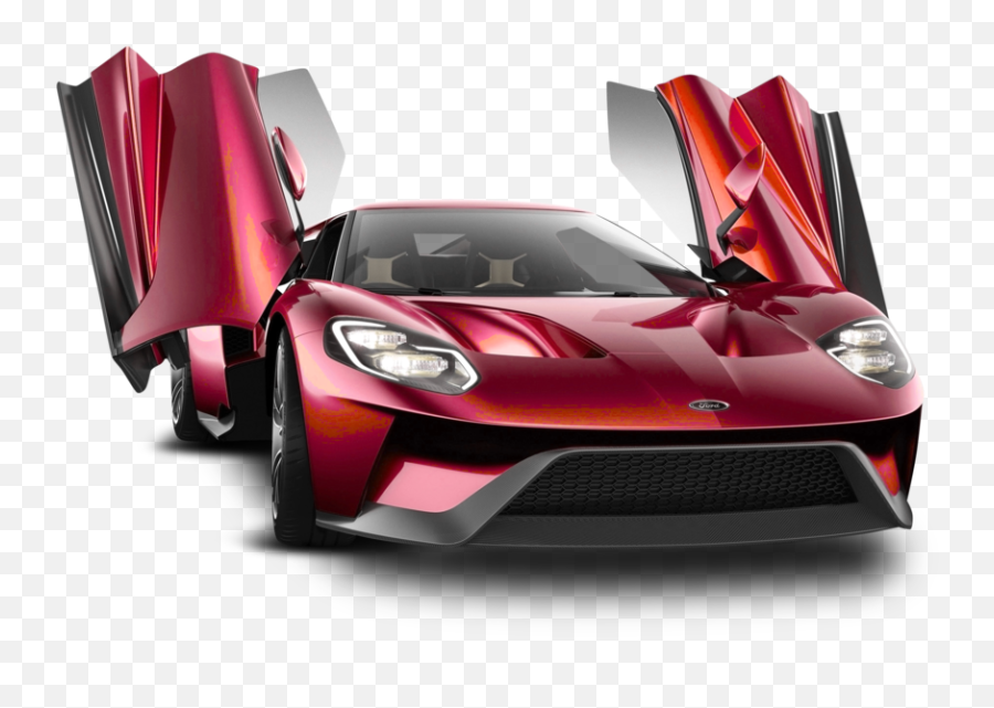 Red Sports Car - 2016 Ford Gt Doors Emoji,Sports Car Png