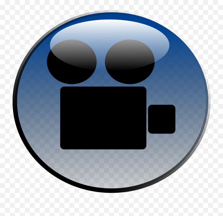 Video Camera Glossy Icon Clip Art At Clkercom - Vector Clip Transparent Video Icon Clipart Emoji,Video Cameras Clipart