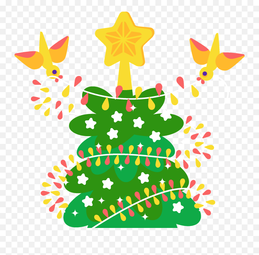 Lights On Christmas Tree Clipart Free Download Transparent Emoji,Christmas Tree Lights Png