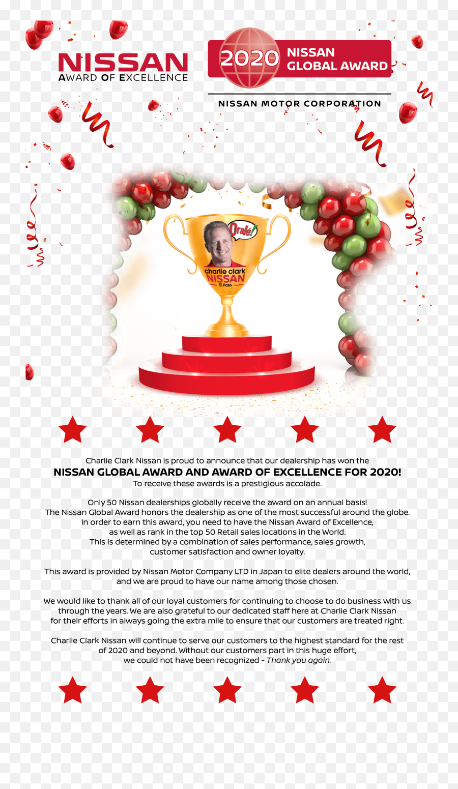 Nissan Award Of Excellence - Charlie Clark Nissan El Paso Emoji,Global Elite Png