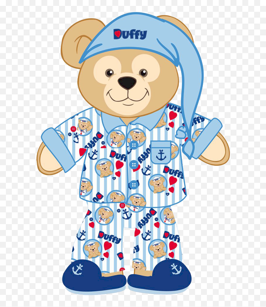Pajama Duffy The Bear Clipart - Transparent Background Pajamas Day Clipart Emoji,Pajamas Clipart