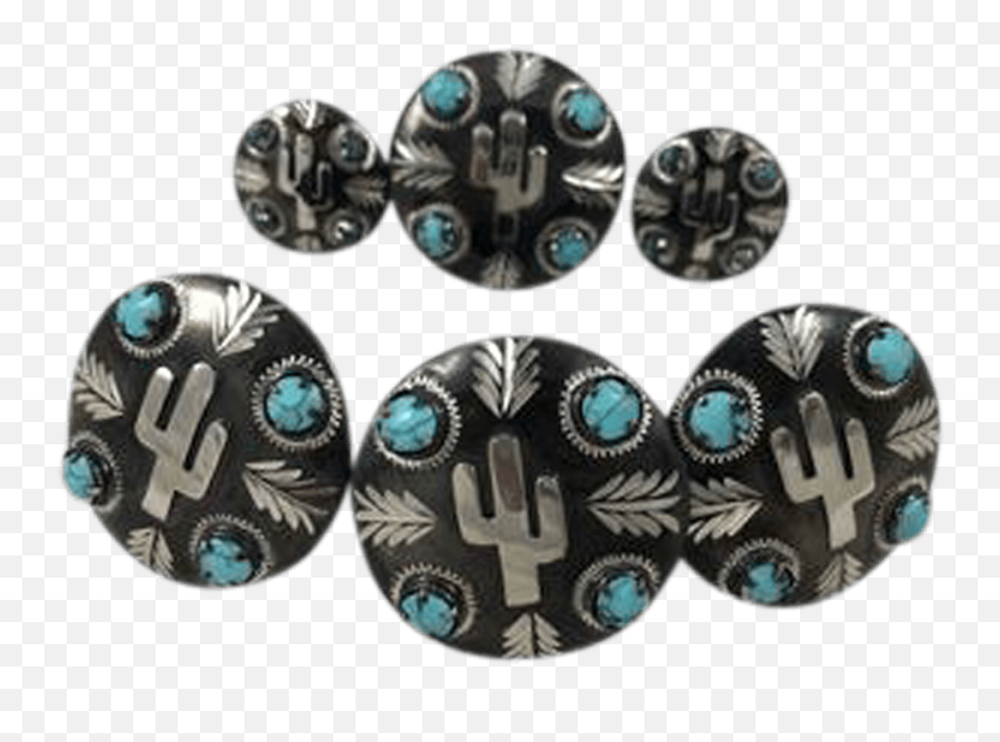 Cbconch 129e Cactus Turquoise Stone Conchos Emoji,Turquoise Png