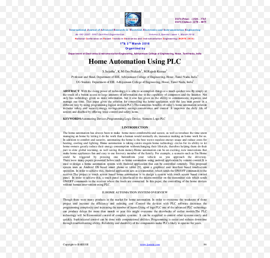 Pdf Home Automation Using Plc Usman Shah - Academiaedu Emoji,2k16 Logo
