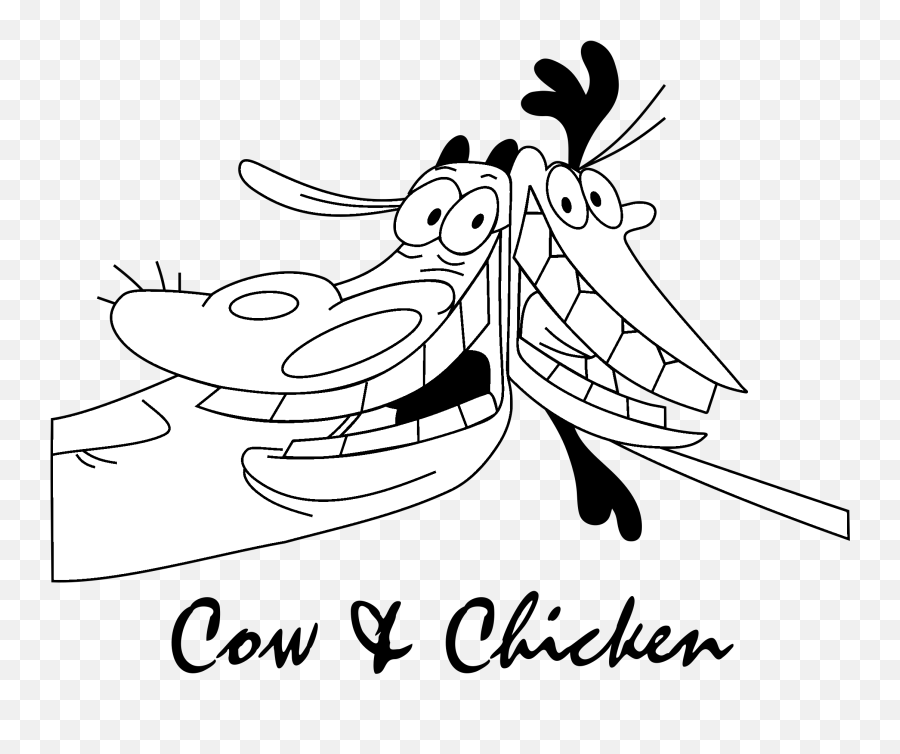 Download Cow U0026 Chicken Logo Black And White - Cow And Cow And Chicken Coloring Emoji,Cow Logo