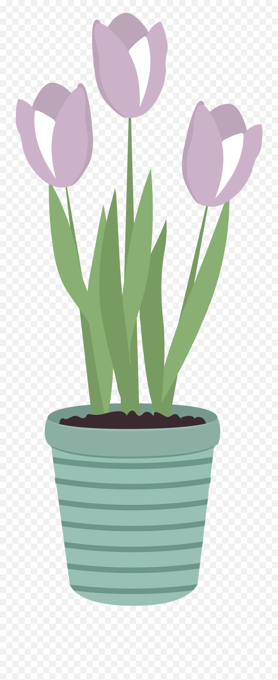 Flower Pot Clipart Transparent Png - Flower In A Pot Clipart Transparent Background Emoji,Flower Pot Clipart
