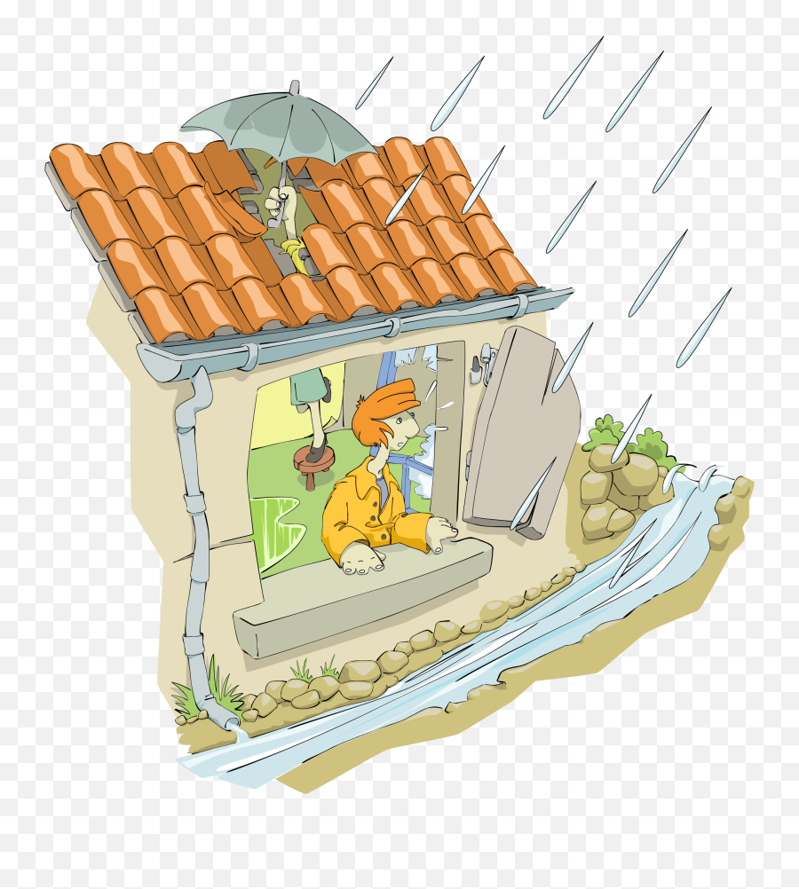 Maison Fuite - Animated Rain On The Roof Emoji,Roof Clipart
