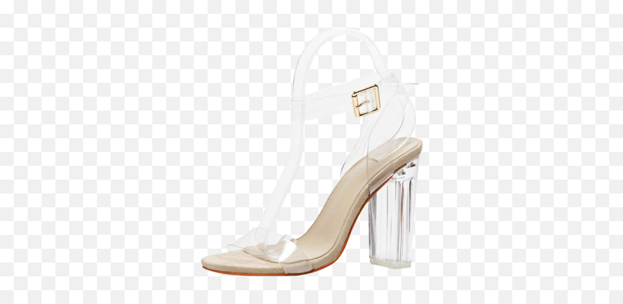 Heel Ankle Strap Sandals - Transparent Background Transparent Heels Png Emoji,Yeezy Transparent Pumps
