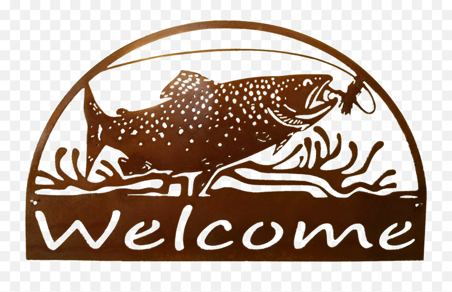Half Circle Welcome - Illustration Hd Png Download Full Trout Welcome Sign Silhouette Emoji,Half Circle Png