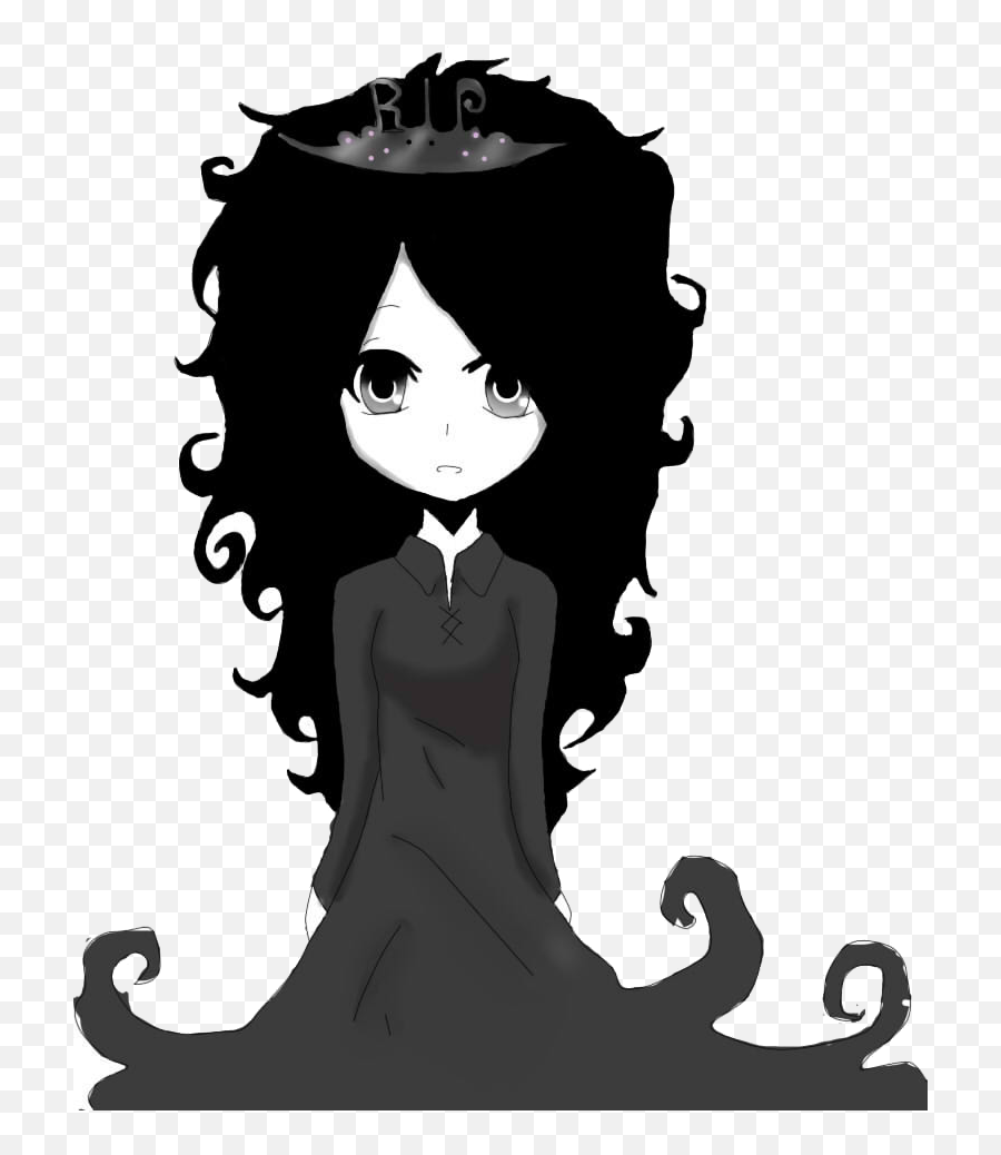 Download Ghost Girl Png Clipart Black And White Stock - Animated Girl Ghost Png Emoji,Girl Clipart Black And White