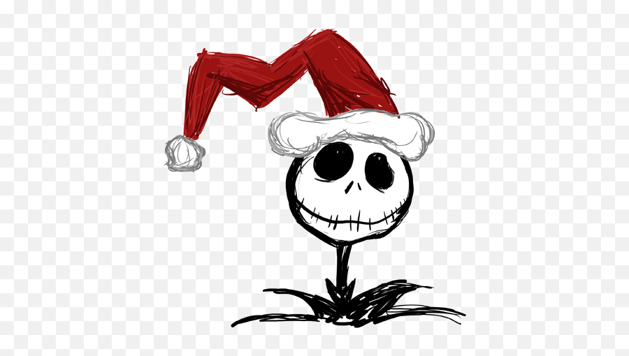 Nightmare Before Christmas Drawings - Nightmare Before Christmas Jack Santa Png Emoji,Christmas Hat Transparent