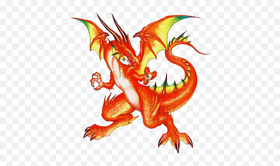 Download Fire Breathing Dragon Png - Fire Breathing Dragon Breath Of Fire Ryu Dragon Emoji,Fire Dragon Png