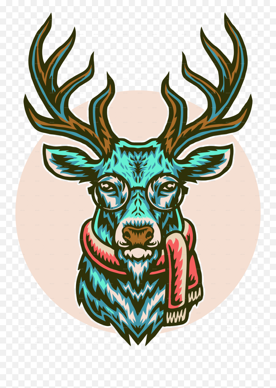Vector Deer In Winter - Decorative Emoji,Winter Png