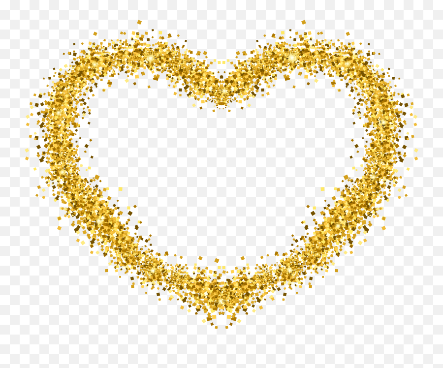 Decorative Gold Heart Transparent Image - Girly Emoji,Gold Heart Clipart