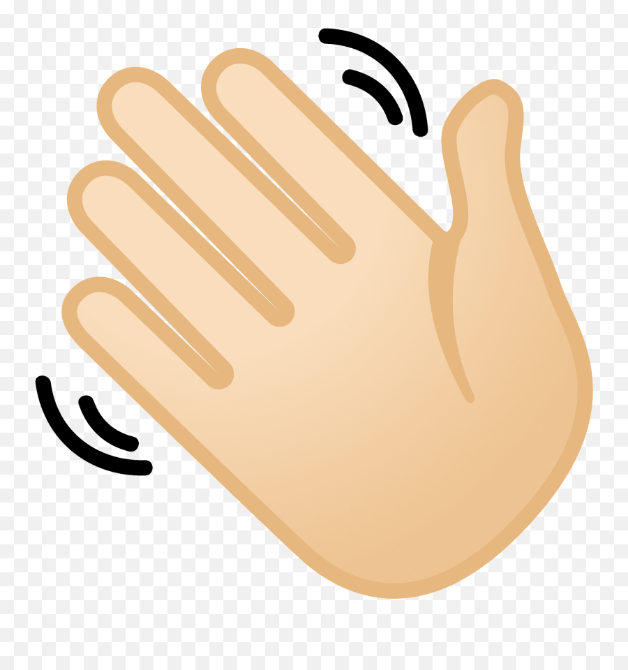 Waving Hand Emoji Clipart - Hand Waving Clipart,Waving Clipart