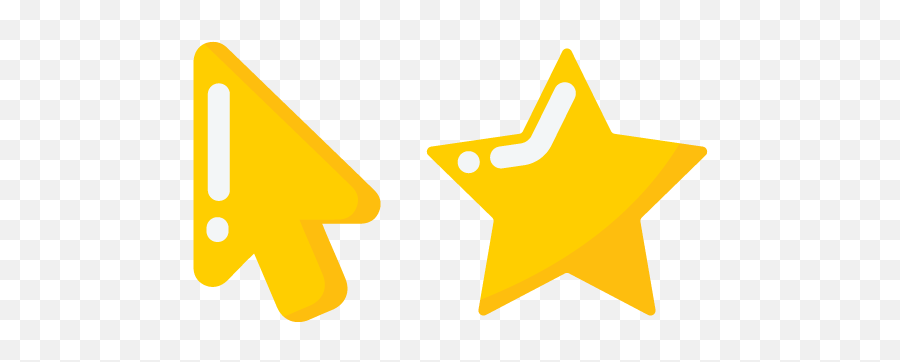 Minimal Star Cursor U2013 Custom Cursor Emoji,Yellow Stars Png