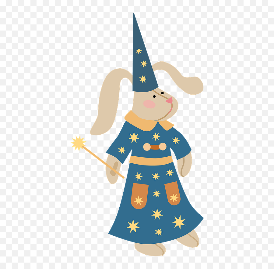 Cristmas Bunny Wizard Clipart - Magician Emoji,Wizard Clipart