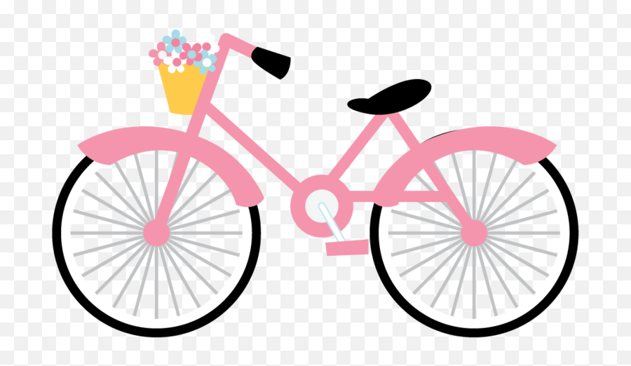 Pink Bike Clipart Png Image With No - Hybrid Bicycle Emoji,Bike Clipart