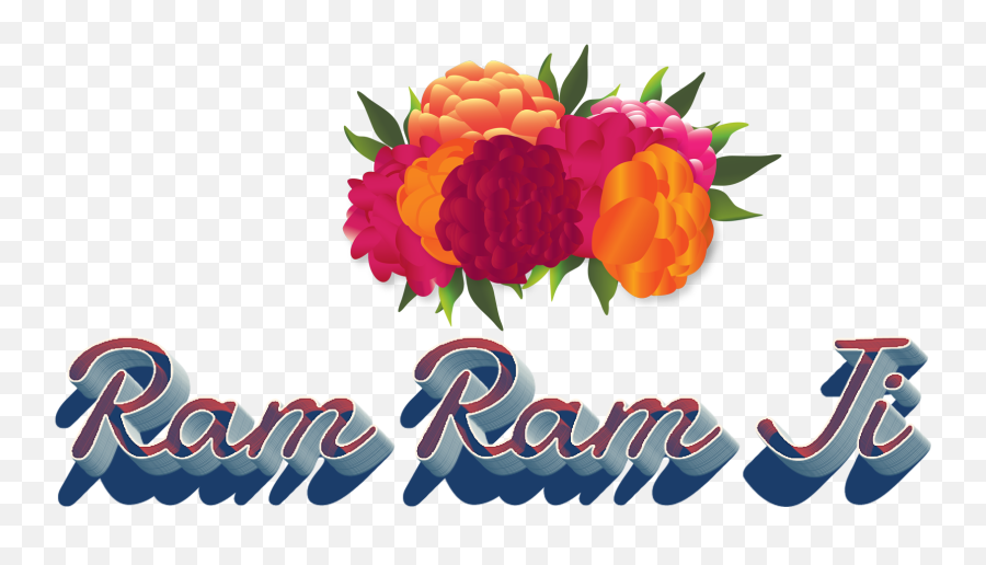 Ram Ram Ji Png Clipart - Mexican Paper Flowers Clipart Sticker Ram Ram Ji Emoji,Ram Clipart