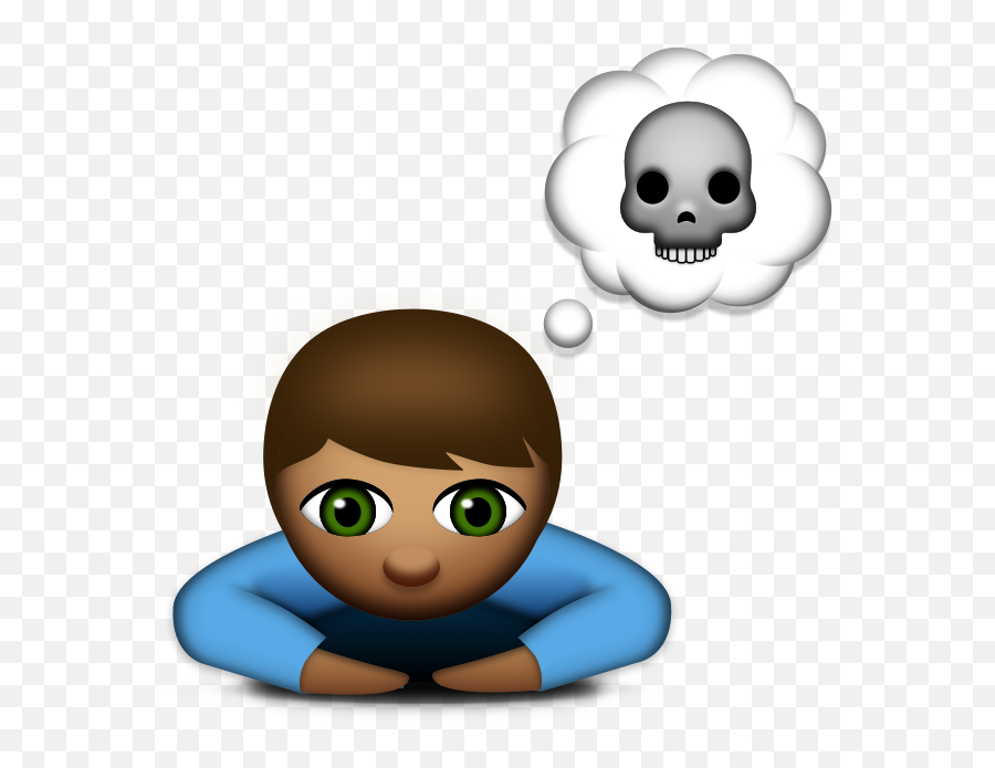Thinking Of Suicide Emoji Clipart - Suicide Emoji,Thinking Emoji Clipart