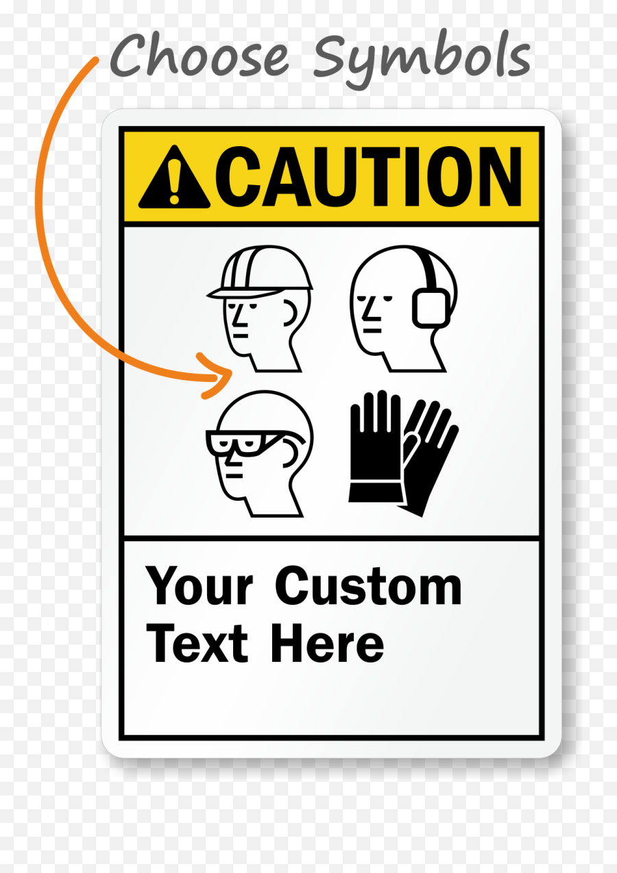 Custom Ppe Signs Customizable Osha And Ansi Ppe Signs Emoji,Ppe Clipart
