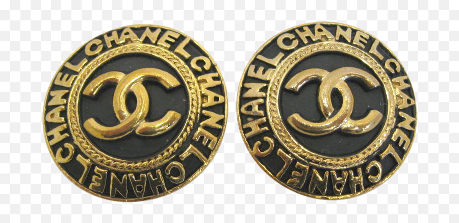 Vintage Chanel Logo Clip Earrings - Vintage Chanel Logo Clip Earrings Emoji,Chanel Logo