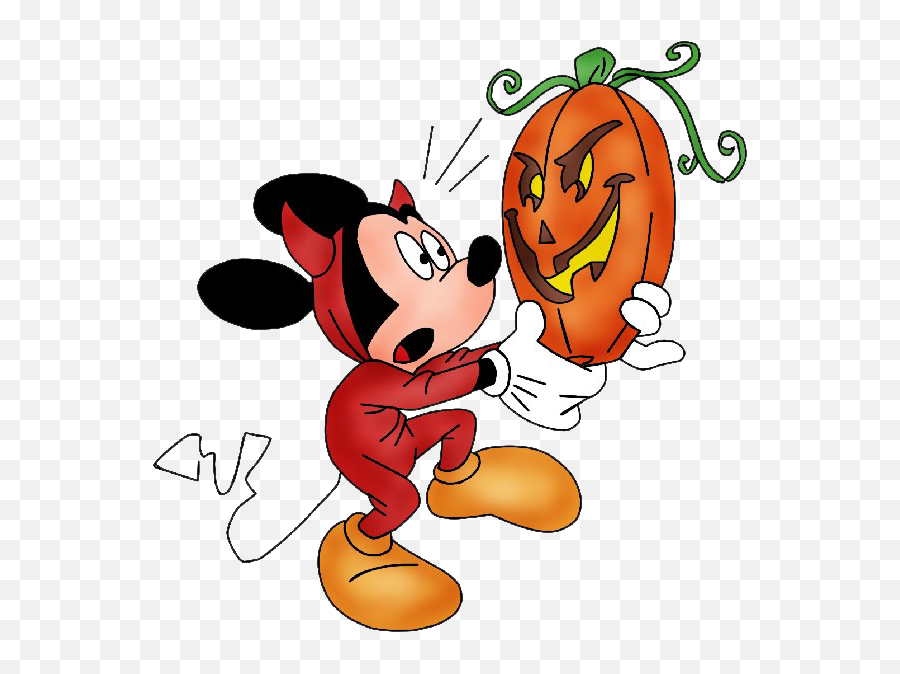 Mickey Mouse Halloween Png Transparent - Disney Characters In Halloween Clipart Emoji,Mickey Mouse Transparent