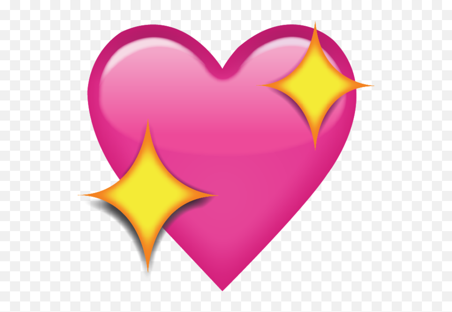 Download Sparkling Pink Heart Emoji - Sparkling Heart Emoji Png,Heart Emoji Png