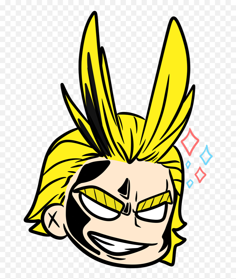 All Might Sparkles Of Justice - Fictional Character Emoji,All Might Transparent