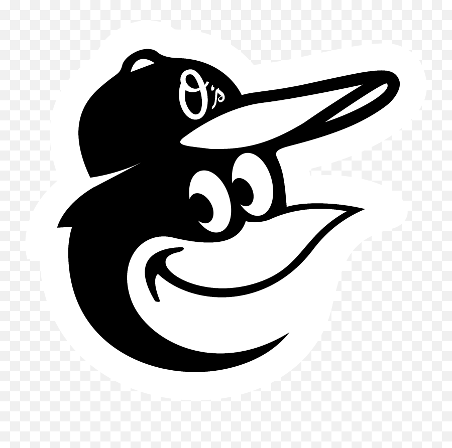 Download Baltimore Orioles Bird Logo Black And White - Baltimore Orioles Logo Black And White Emoji,Bird Logo