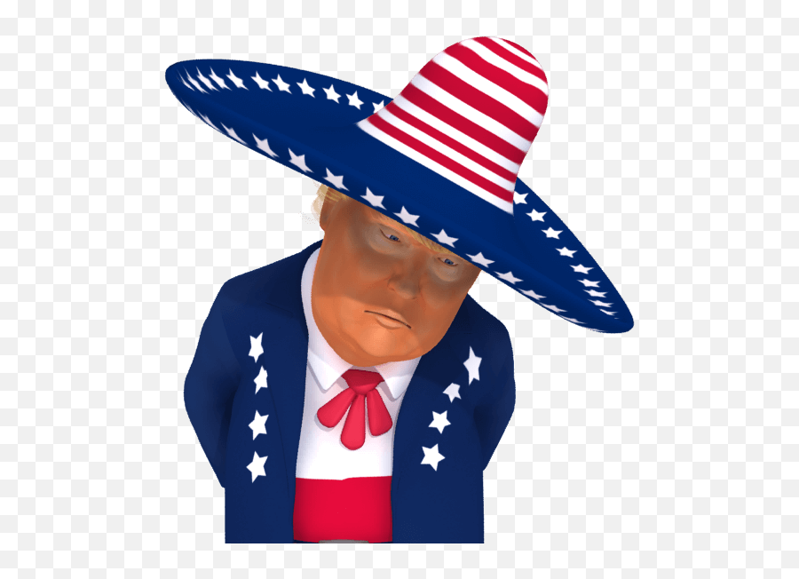 Trumpstickers Disappointed Trump 3d Caricature U2013 Dedipic - Disappointed Mexican Emoji,Sad Transparent